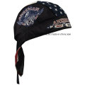 OEM Produce Customized Logo imprimé Cotton Skull Biker Cap Bandana Headwrap